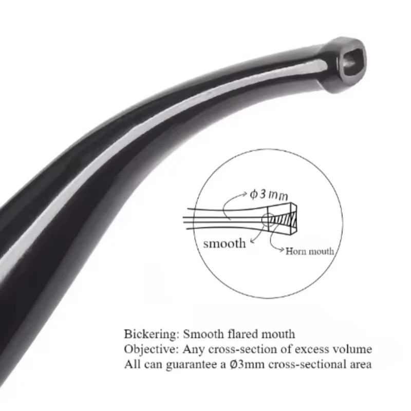 Black Ebonite Mouthpieces Pipe Stems Smoking Pipe Accessories Cigarette Holder Acrylic 10mm Filter Holder