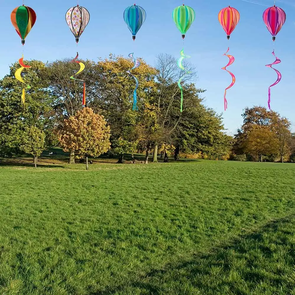 Garden Revolving Colorful Outdoor Lawn Decorations Windmills Hot Air Balloon Whirlygig Toys Pinwheels Wind Spinners - view 2