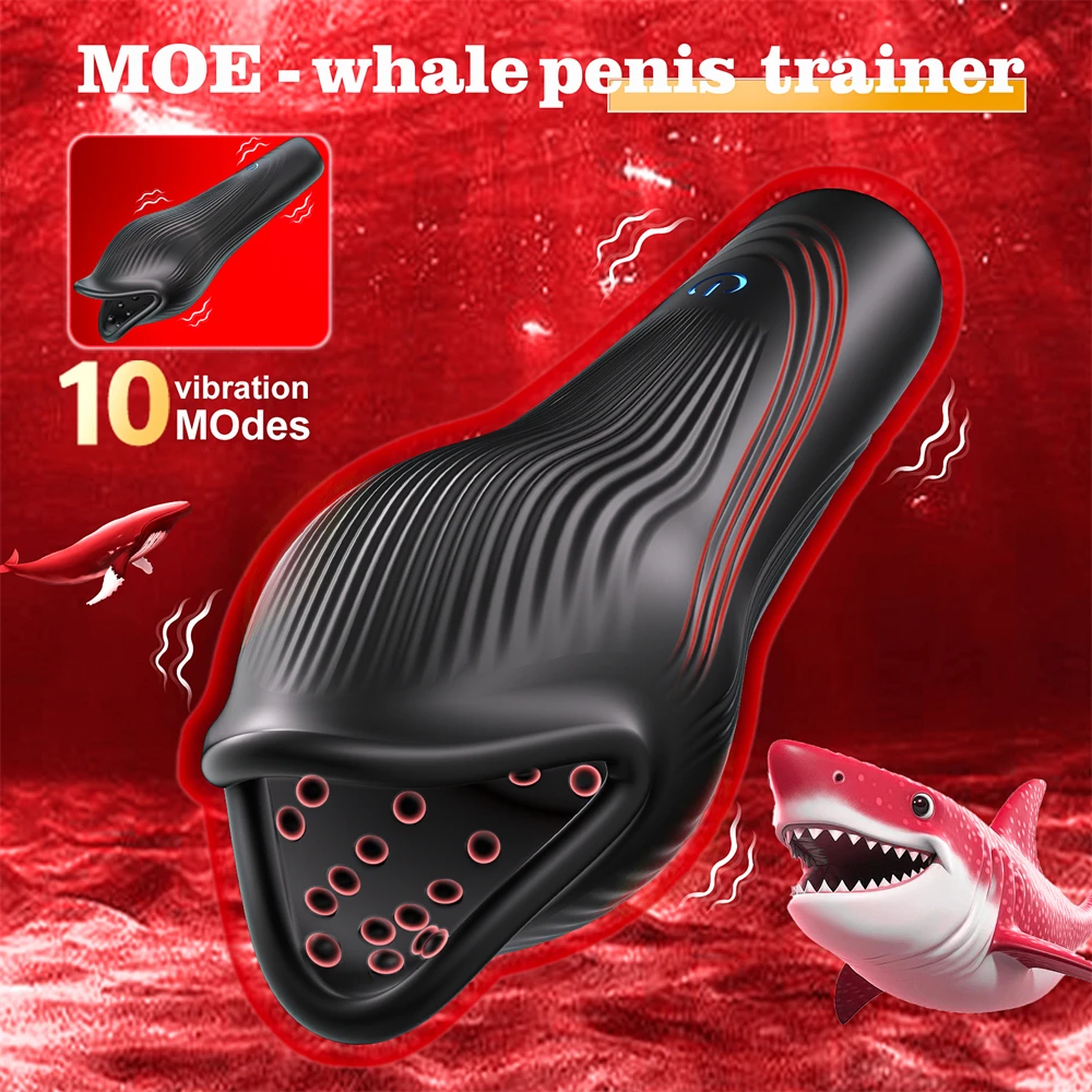 Powerful Vibrating Tongue Licking Vibrator Male Glan Massager Delay Stamina Trainer Oral Sex Climax Masturbation Sex Toy for Men