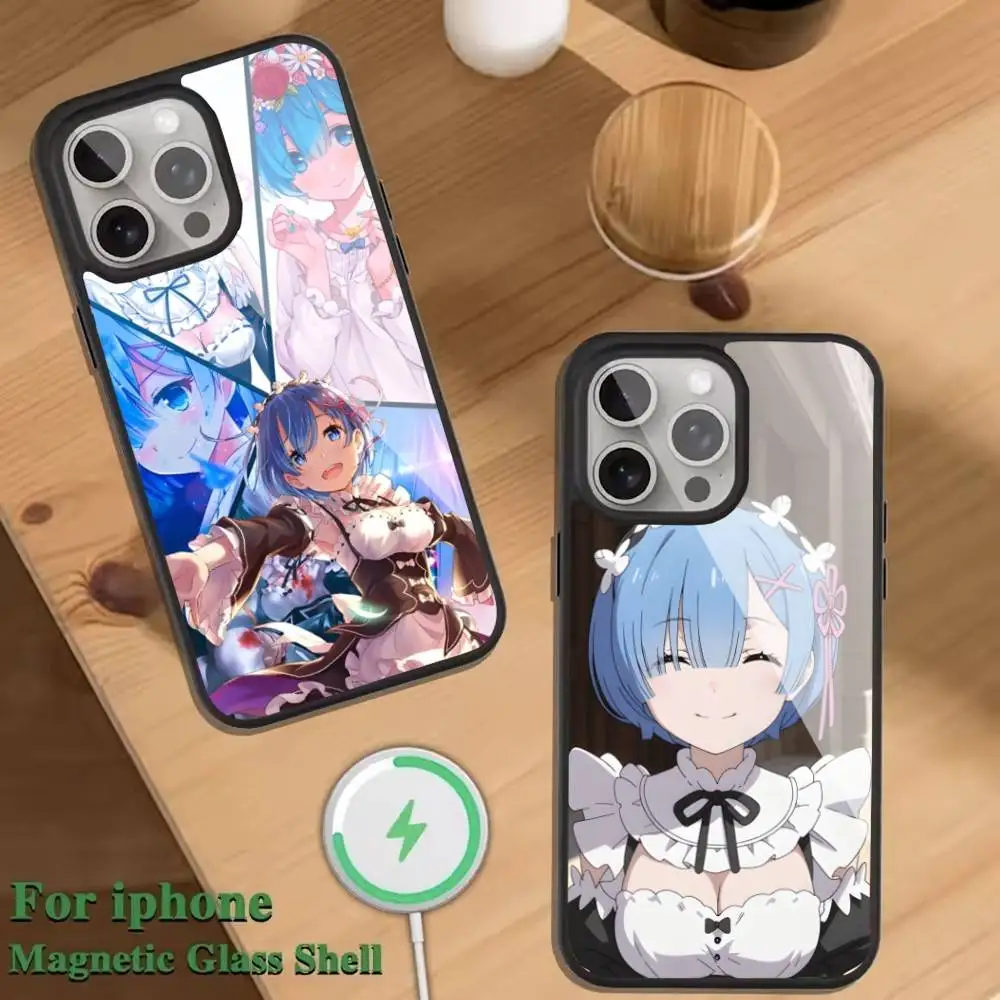 

R-Rem Cartoon Re Life Phone Case For Magnetic Wireless Charge Cover For iphone 16 15 14 13 12 11 Pro Max Plus Coque
