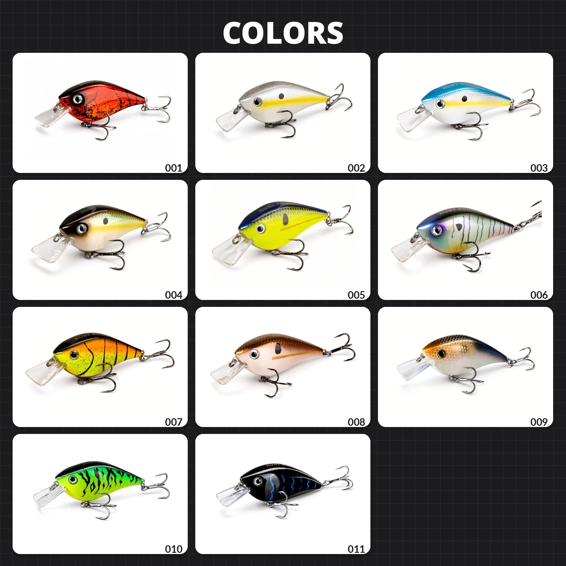 Hunthouse Angelköder, harte Köder, Kurbelköder, schwimmend, 65 mm, 16,5 g, KVD 2,5, Squarebill-Wobbler, Swimbait für Hecht, Bass, Forelle – Detail 11