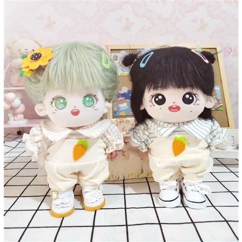20cm Change Clothes Toy Cute Sweet Girl Cotton Doll Kawaii Sweet Plush Stuffed Toys Gift Replacement Clothes Dolls Outfit