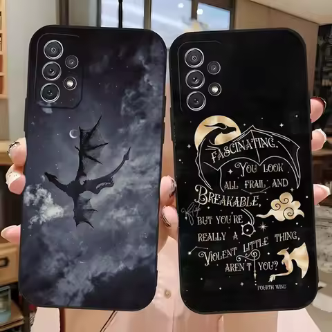 F-Fourth W-Wing Dragon Phone Case For Samsung Galaxy A13,A21s,A22,A31,A32,A52,A53,A71,A80,A91 Soft Black Phone Cover