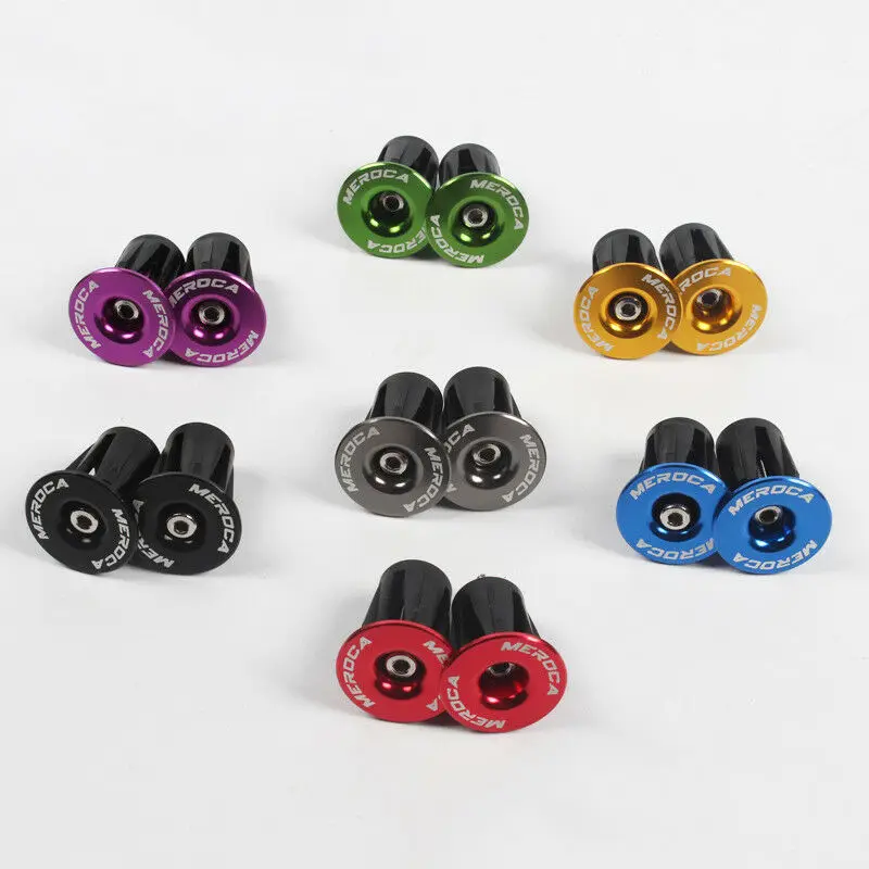 MEROCA 2 Stuks Mountainbike Bar End Pluggen Aluminium Slot Fietsaccessoires MTB Racefiets Handvat Stuur Plug End cap