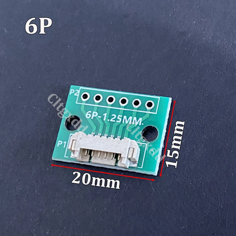 1,25 mm Rastermaß Horizontaler SMD-Anschlussadapter 4P 6P 8P 10P 12P JST-Adapterplatine umgewandelt in 2,54 mm DIP-Stiftleiste PCB-Testplatine – Detail 12