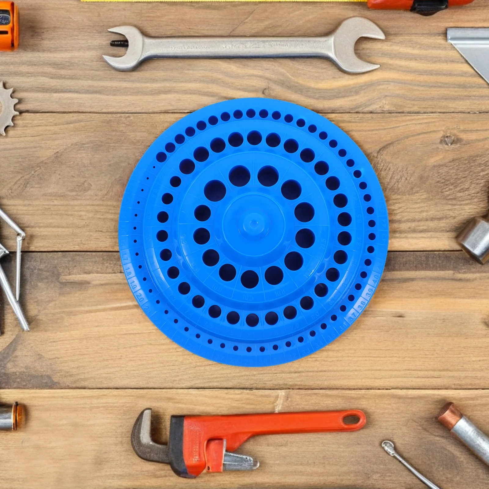 

1Pcs Blue 100 Slot Drill Bits Storage Box Precision Grinding Head Organizer Case Portable Tool Storage Tray for Nail Techs