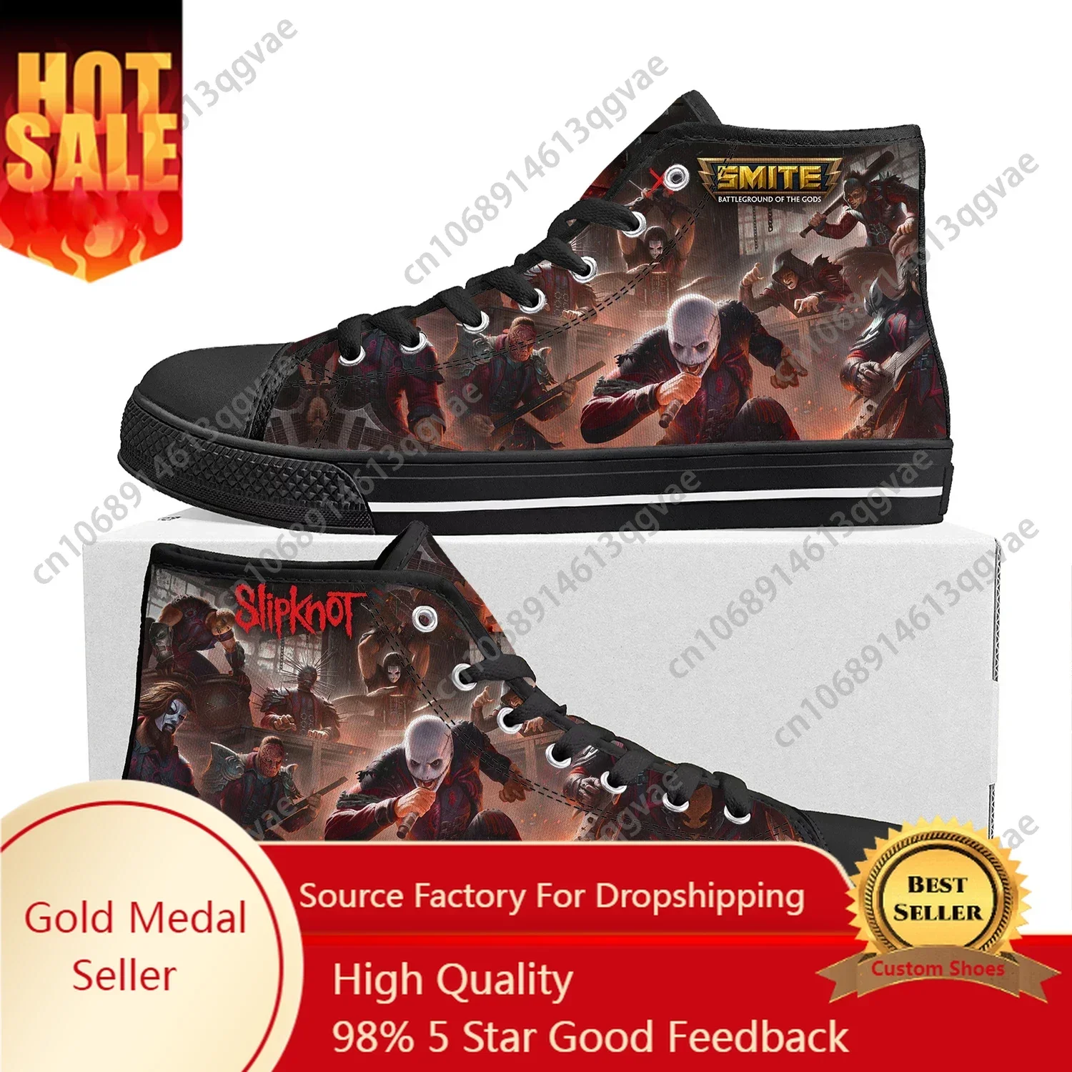 

S-Slipknotss Heavy Mental Band High Top High Quality Sneakers Men Womens Teenager Canvas Sneaker Casual Couple Shoes Custom Shoe