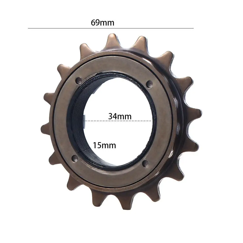 Steel Monolithic Flywheel Cycling Parts Fixed Gear Bicycle Single Speed Cog 1/2" X 1/8" Freewheel Sprocket Bicycle Freewheel view 6