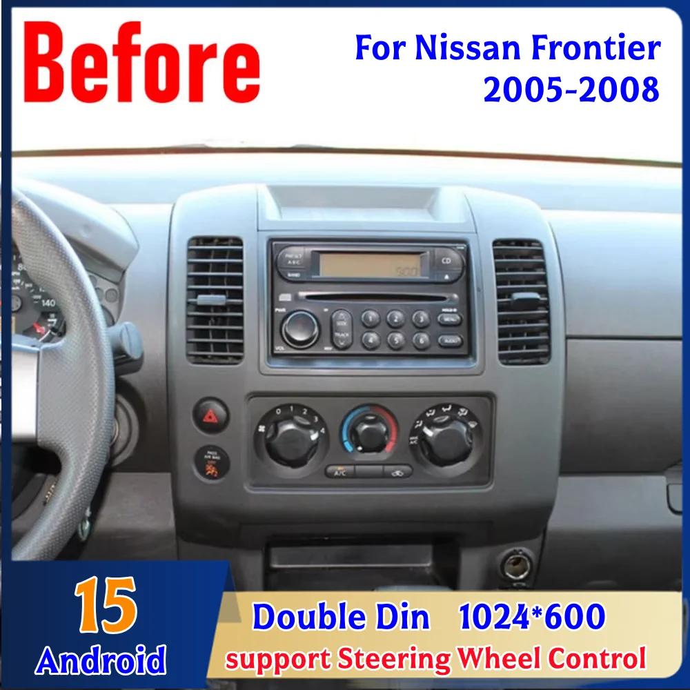 

Car Radio 7'' Android 15 For Nissan Frontier 2005-2008 Head Unit Wireless Carplay 2DIN FM GPS Stereo Google Map Rear Camera