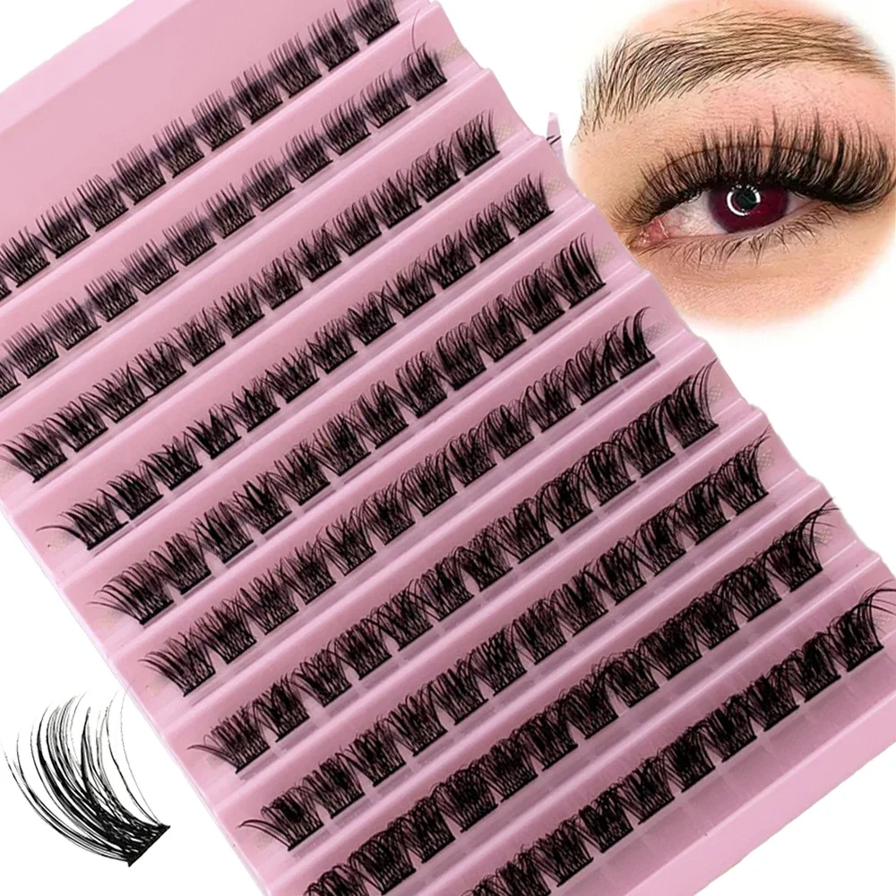 

120 Clusters Lashes, D Curling 8-16mm Mixed Length DIY Eyelashes Extension, Fluffy Segmented Grafting False Eyelashes