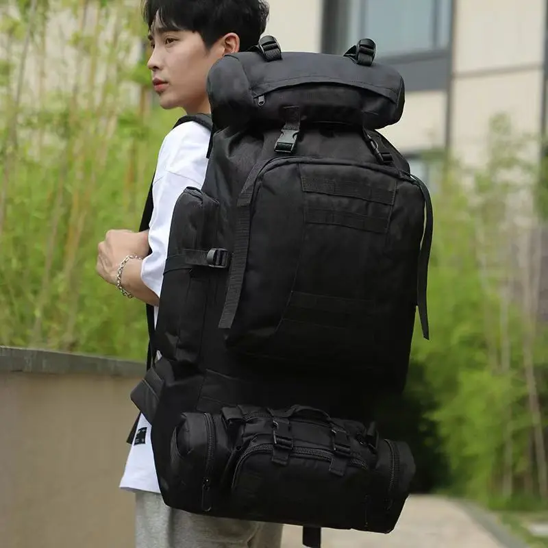 

New 100L removable waterproof fashionable wear-resistant large capacity travel hiking camping backpacks travel bags