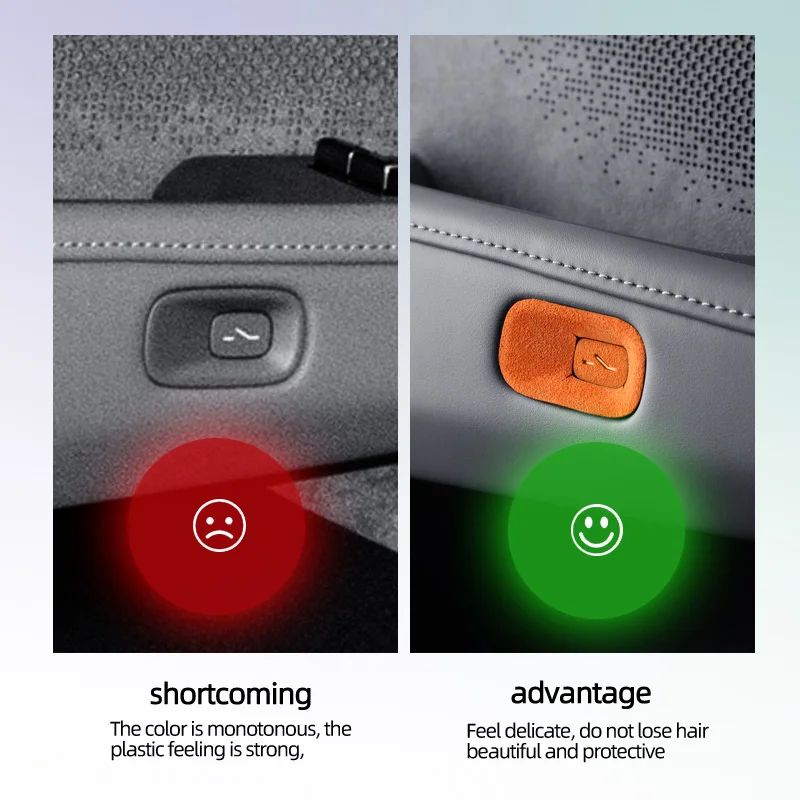 Suitable for 2024 2025 ZEEKR 001 door opening button decoration sticker suede interior modification personalized customization