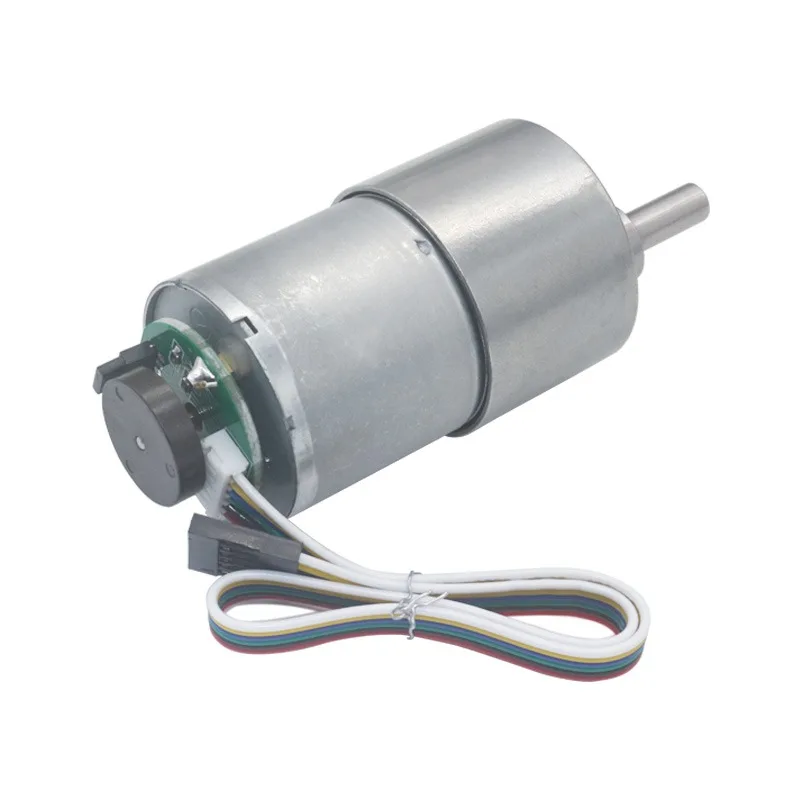 JGB37-3530B 24V DC Motor with Encoder and Gearbox, Smart Car Robot Motor, Forward/Reverse Rotation