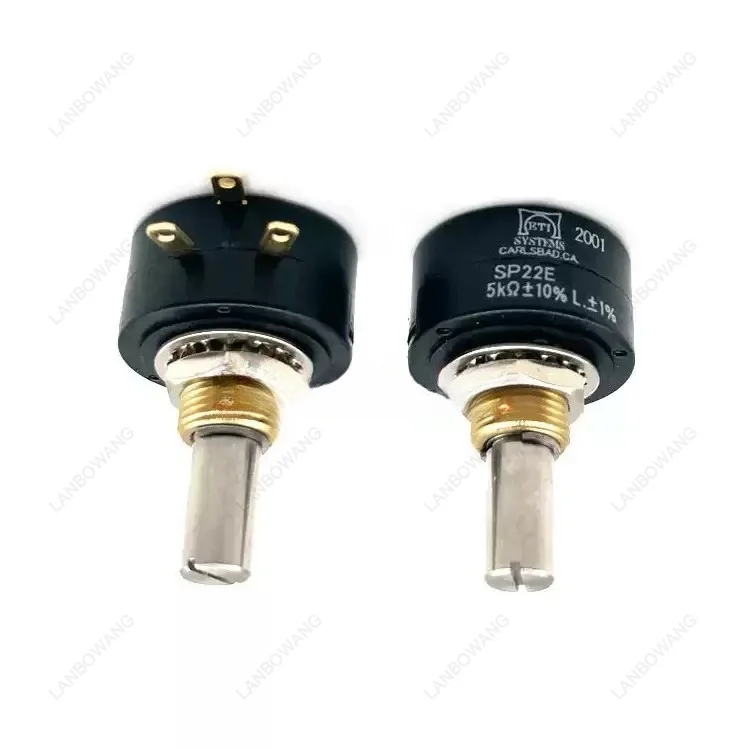 ETI SYSTEMS CARLSBAD.CA SP22E-5K Turns 1 Turn, Precision Single Turn Adjustable Potentiometer 5kOhm