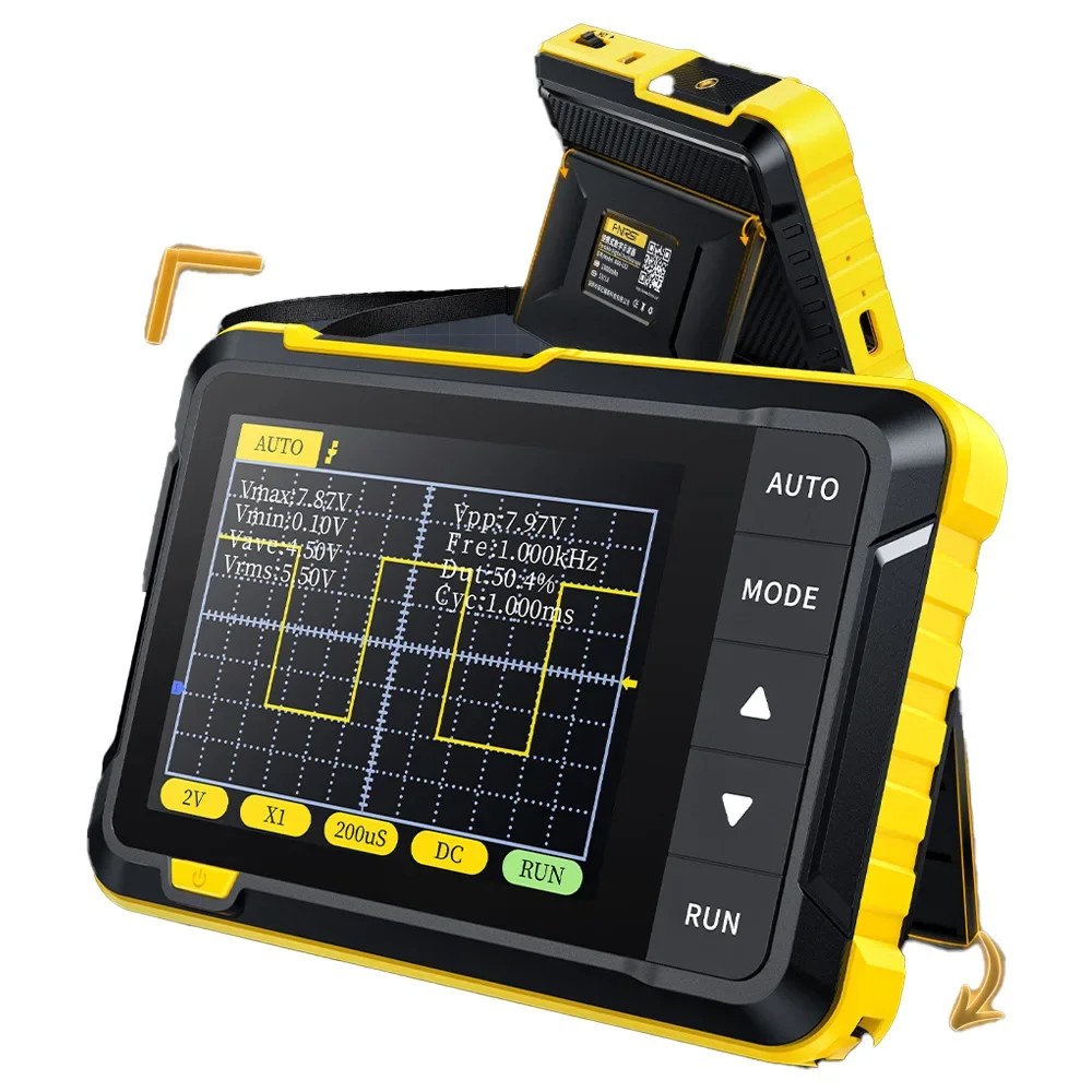 

Handheld small oscilloscope, portable digital oscilloscope for beginner teaching and maintenance