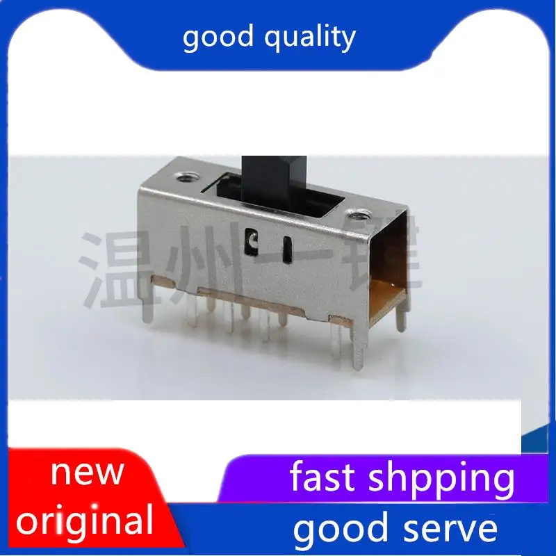 

10pcs original new SS-23H02 8-pin toggle switch third gear 2P3T vertical 4 fixed pin 180 degree sliding connector