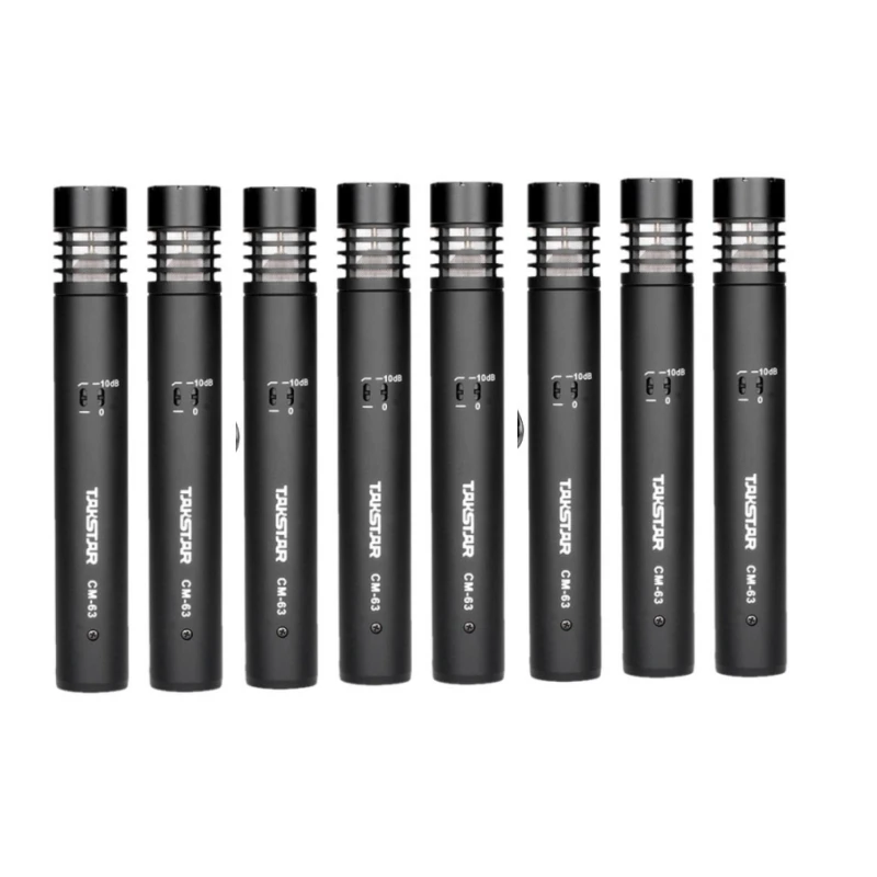 8pcs/lot Takstar CM-63 True Condenser(Small-diaphragm) Recording Microphone for Recording, broadcasting and on-stage performance