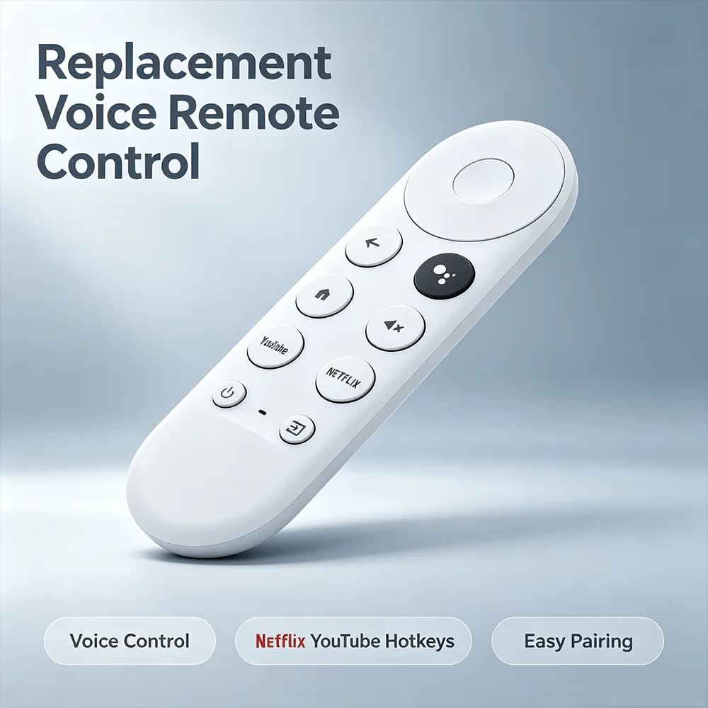 G9N9N Voice Remote Control Replacement for Google Chromecast 4K Snow Streaming Media Player Bluetooth Remote Matching Required