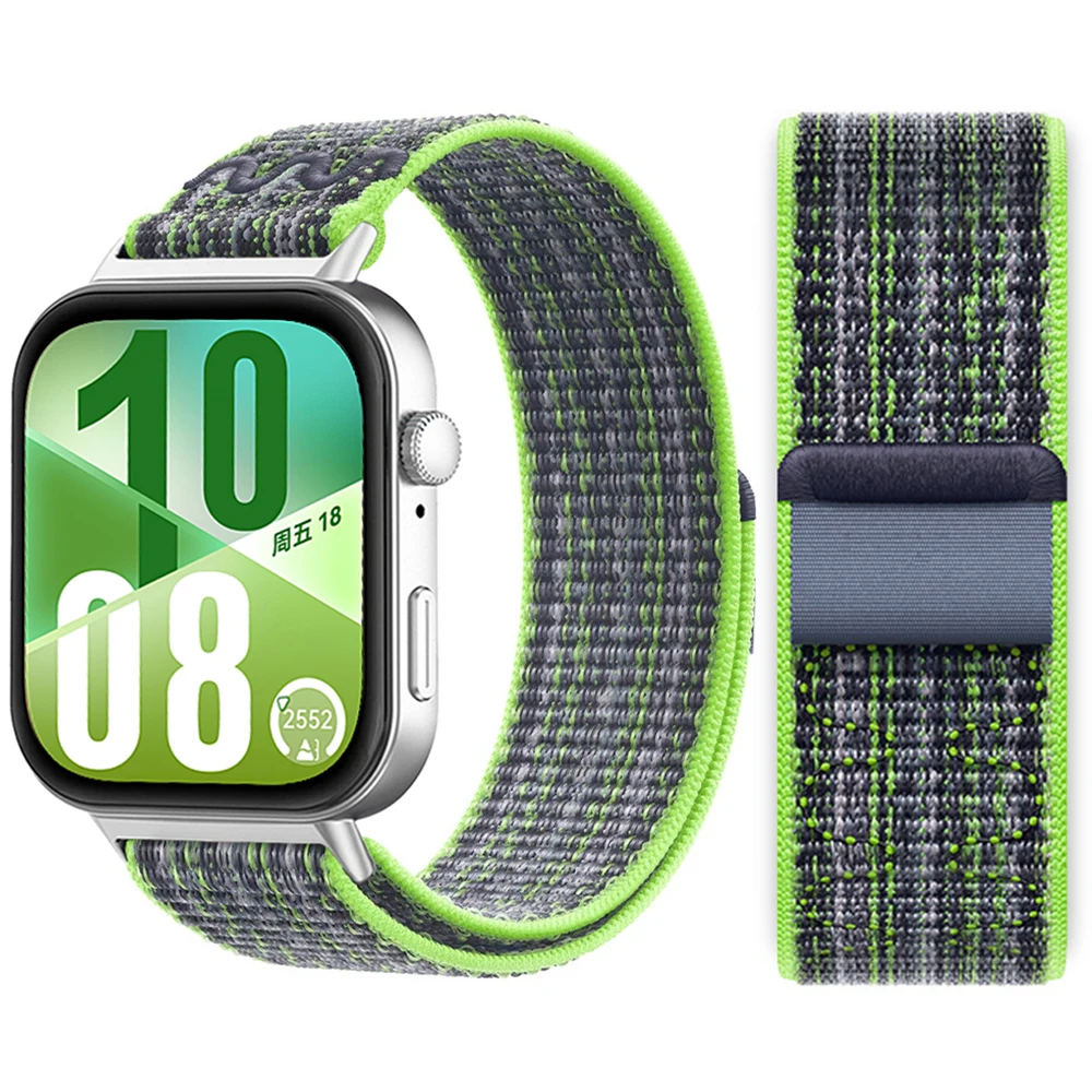 Huawei Watch Fit 4 Pro/Fit 4/Fit 3用 メンズ ナイロンバンド 通気性ストラップ HuaweiWatch Fit 4 Fit 3 レジャーブレスレット アクセサリー
