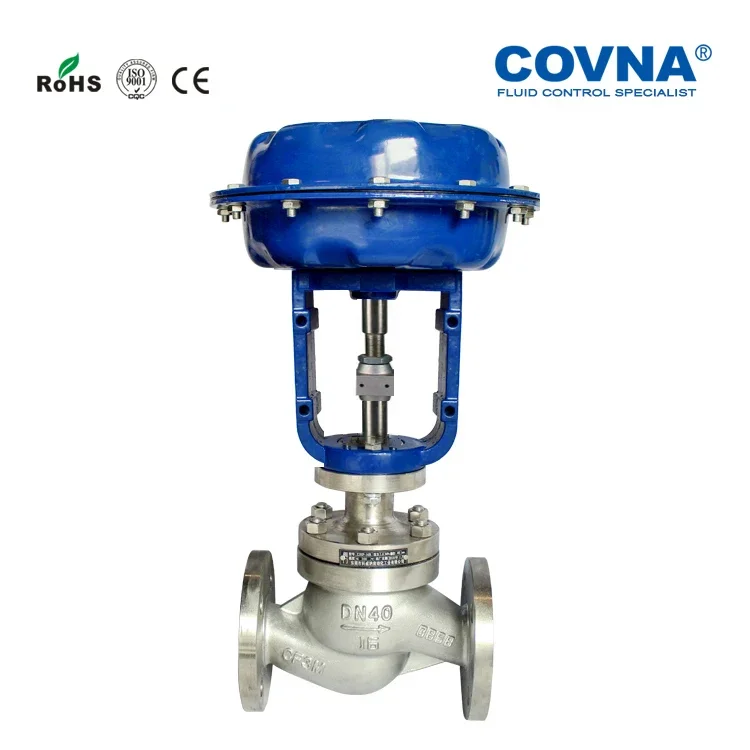 COVNA Pneumatic Control Valve DN20-DN300 Pneumatic Diaphragm Control Globe Valve for Power Plant And Dairy Pasteurizer