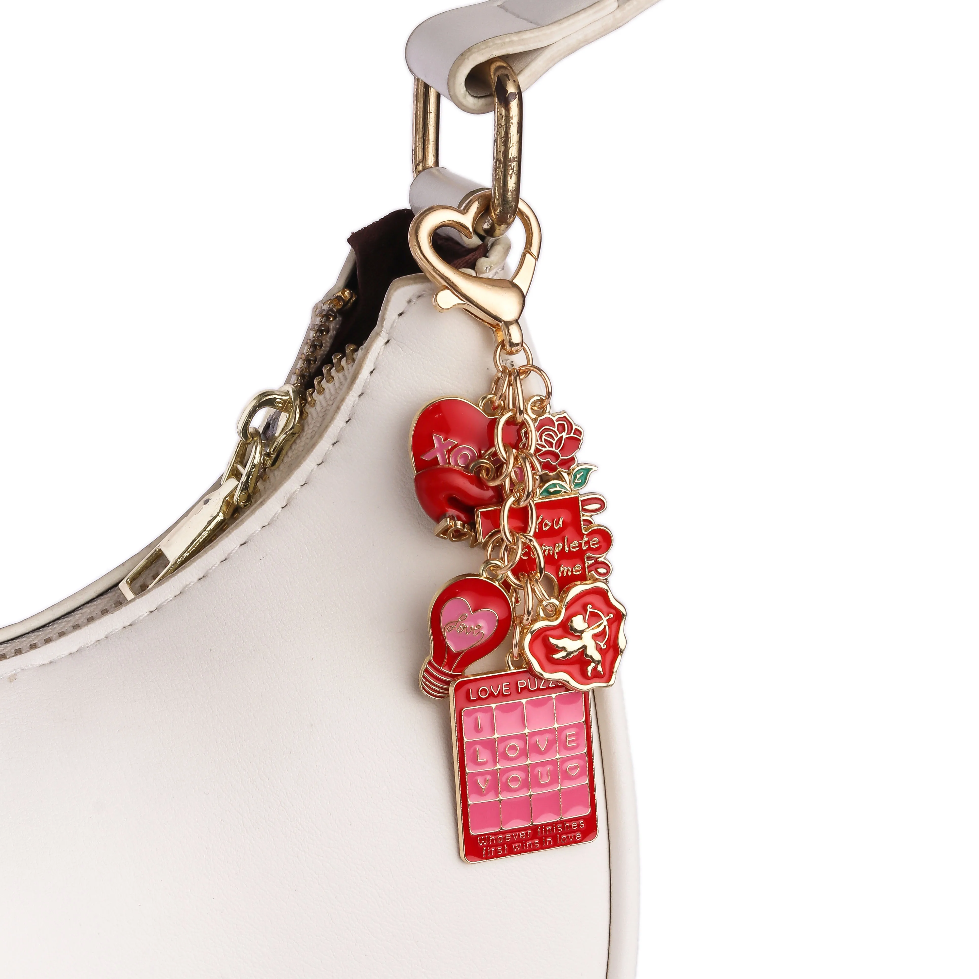 1pc Pretty Calendar Balloon Car Light Bulb Envelope Mailbox Enamel Keychain Lovely Heart Bag Charms Key Ring Handmade Good Gift