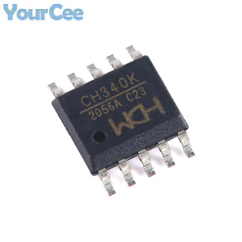 5Pcs CH340K ESSOP-10 CH340E MSOP-10 CH340B SOP-16 CH340 CH9102F QFN-24 SMD USB to UART Interface