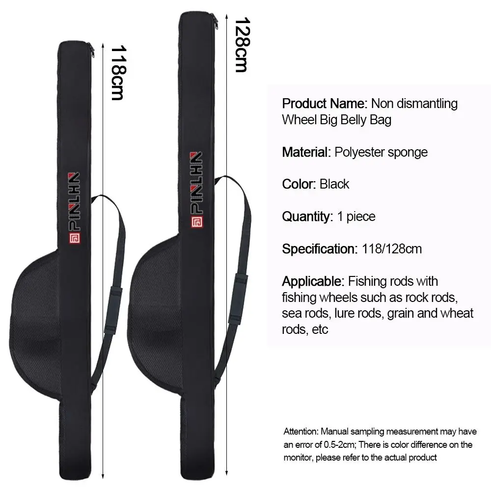 جديد المحمولة الصيد رود حقيبة مع حزام الكتف 118/128 سنتيمتر الصيد رود حالة للطي قصبة صيد خشبية #6