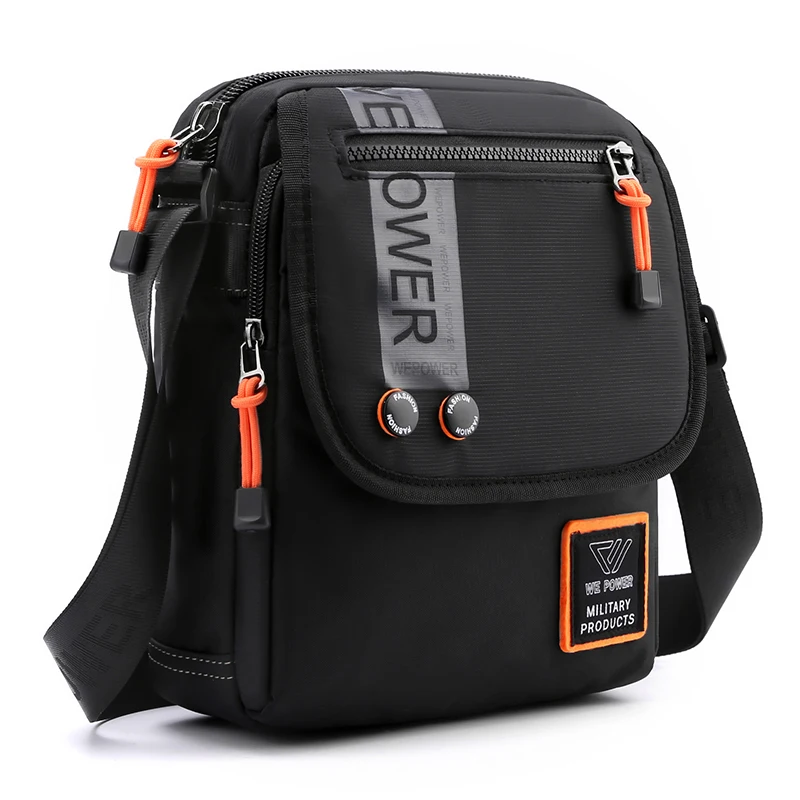 2023 Men Nylon Shoulder Bag Messenger Bag Casual Waterproof Nylon Zipper Pocket Handbag Fashion Tote Travel Male Crossbody Bags
