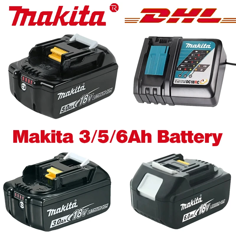 

Latest Upgraded 100% Original Makita Battery 18V, 3/5/6Ah lithium battery,BL1815, BL1830, BL1840, BL1850,BL1860,Air transport