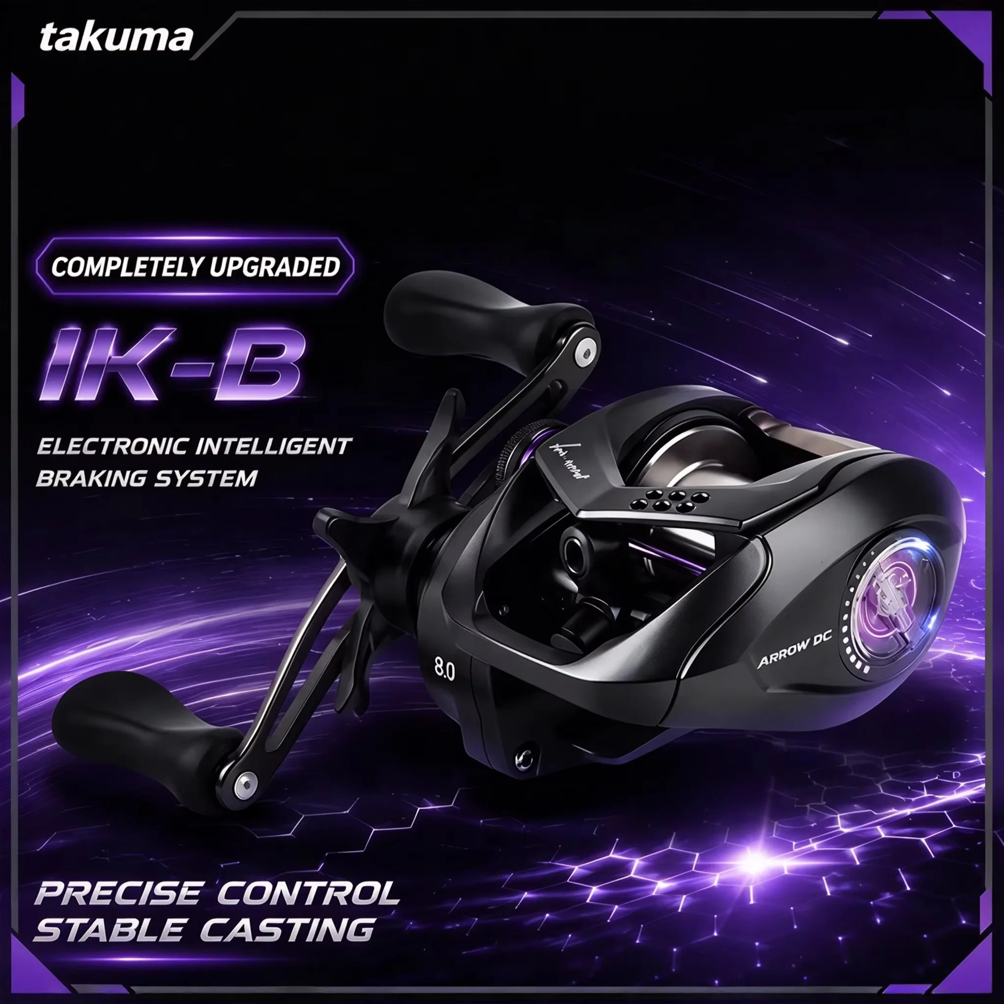 Takuma Baitcasting Reel Arrow Dc Model 26 Lightweight Metal Body Long Casting Electronic Brake System Outdoor Fishing Anglers