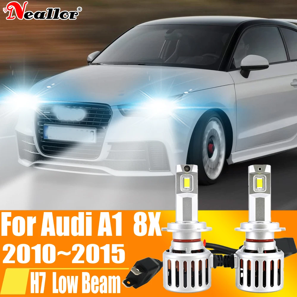 

2pcs High Power H7 Led Light Canbus No Error 6000K White Car Headlight Bulb Moto DRL Diode Lamp 12v 55w For Audi A1 8X 2010~2015