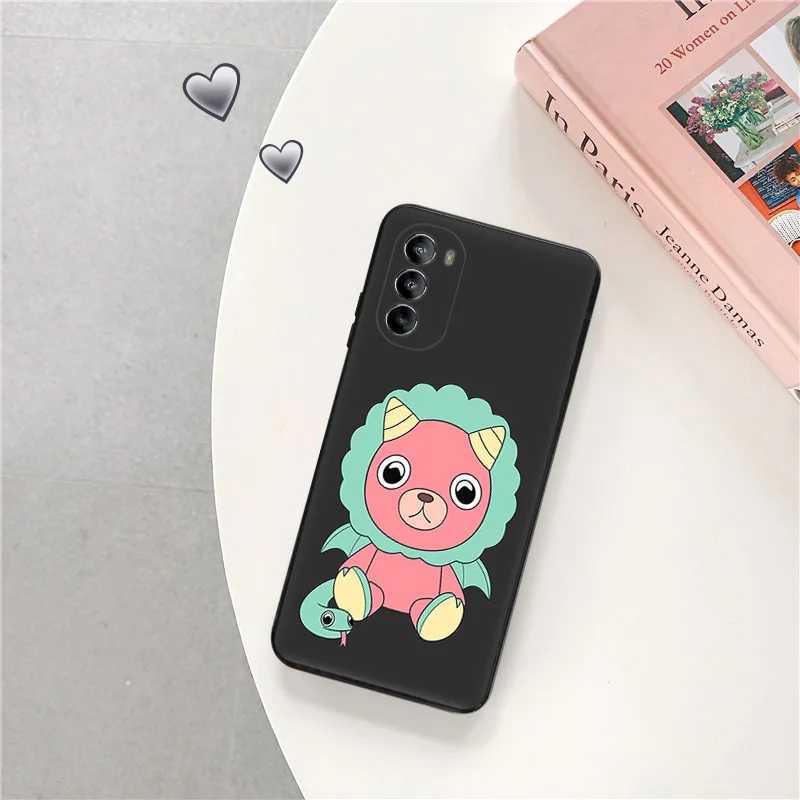 Silicone Black Phone Case for Motorola G72 G53 G73 G9 G50 G51 G60 G71 5G G22 G32 G52 Spy × Family Moto Edge 30 20 40 Pro Cover