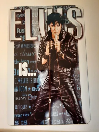 ELVIS IS...  Aluminum Metal Wall Garage Man Cave Sign