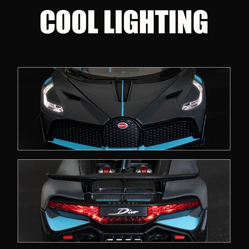 1:24 DIVO 合金スポーツカーモデル ダイキャストシミュレーションメタルおもちゃ車両 車モデル サウンドライト キッズギフト ダイキャスト