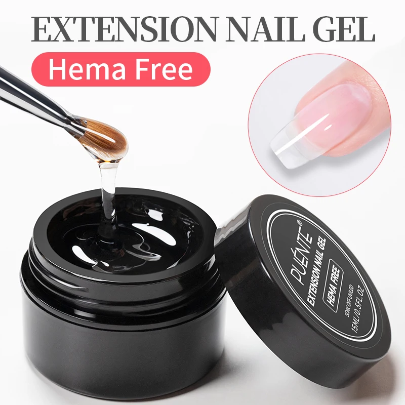 

15ML Hema-Free Extension Nail Gel Transparent Construction Hard Gel Quick-Build Nails Long-lasting Soak Off UV Nail Art Varnish