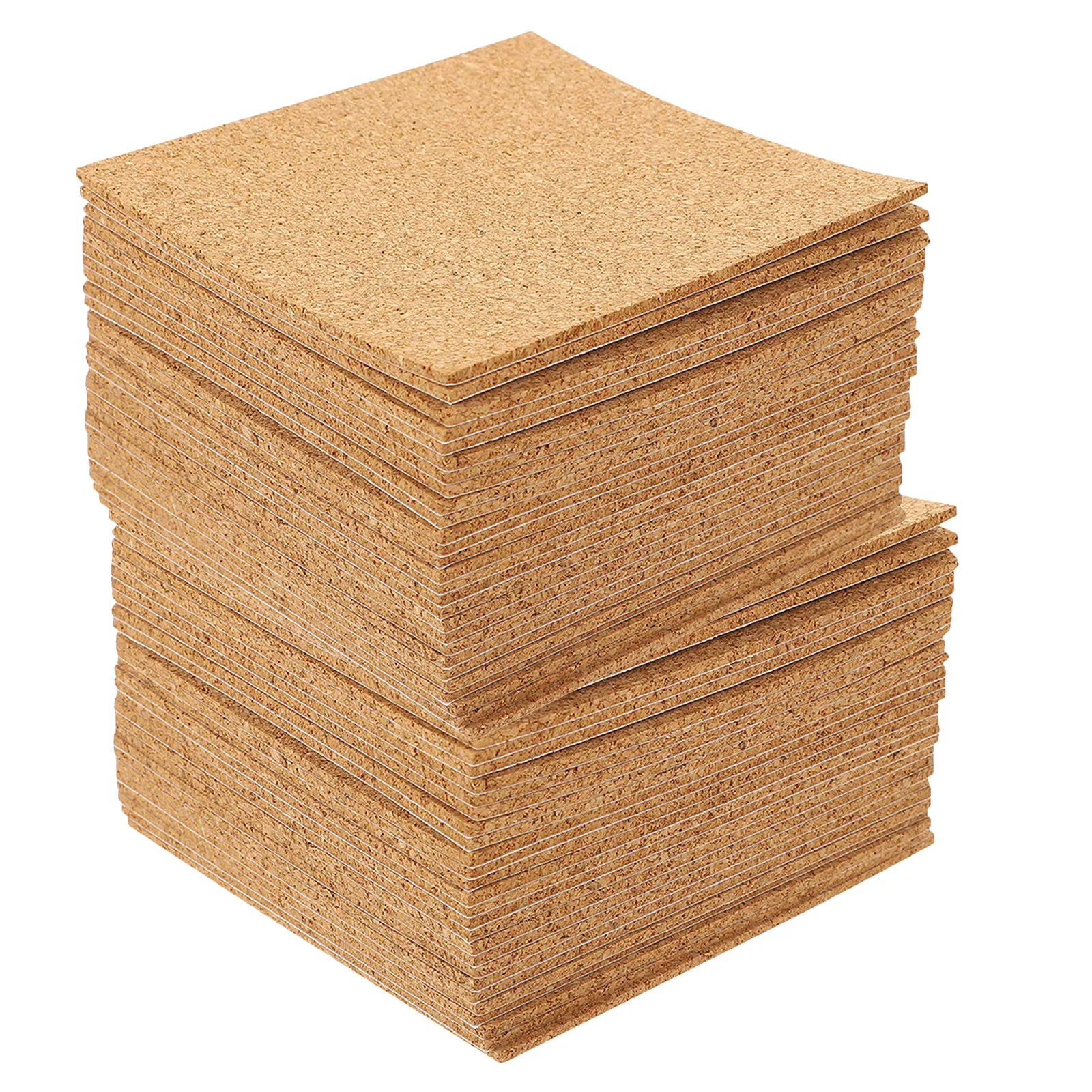40Pcs Self Stick Cork Sheets 4 Inch Reusable Cork Tiles for Wall Mounted Message Board Sound Reduction Home Study Decor DIY