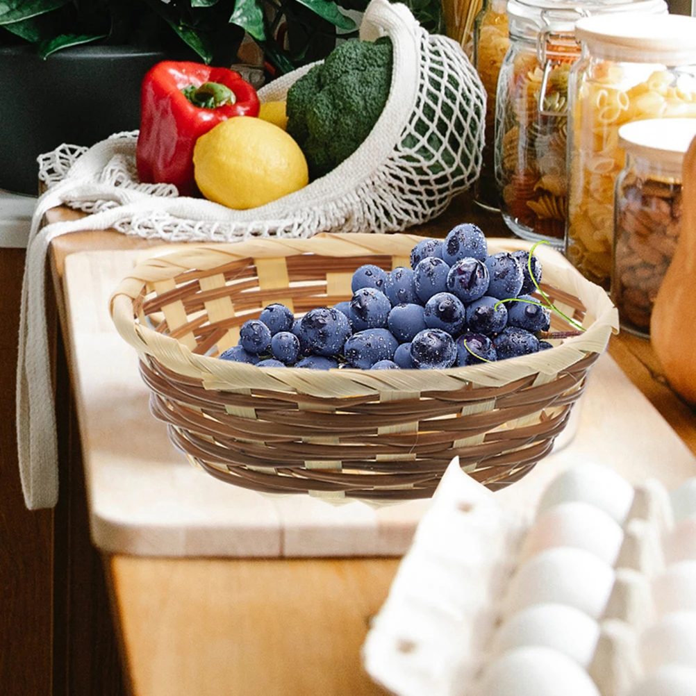 

5 Pcs Fruit Basket Woven Storage Container Bread Food Serving Kitchen Dining Woven Basket Area Decorative