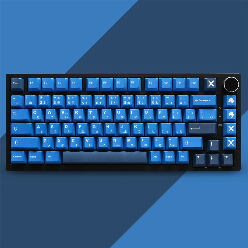 GMK Striker Keycaps Dye Sub Durable PBT Clear Font 129 Keys Cherry Profile Keycaps for Mx Switch 61/64/104 Mechanical Keyboard