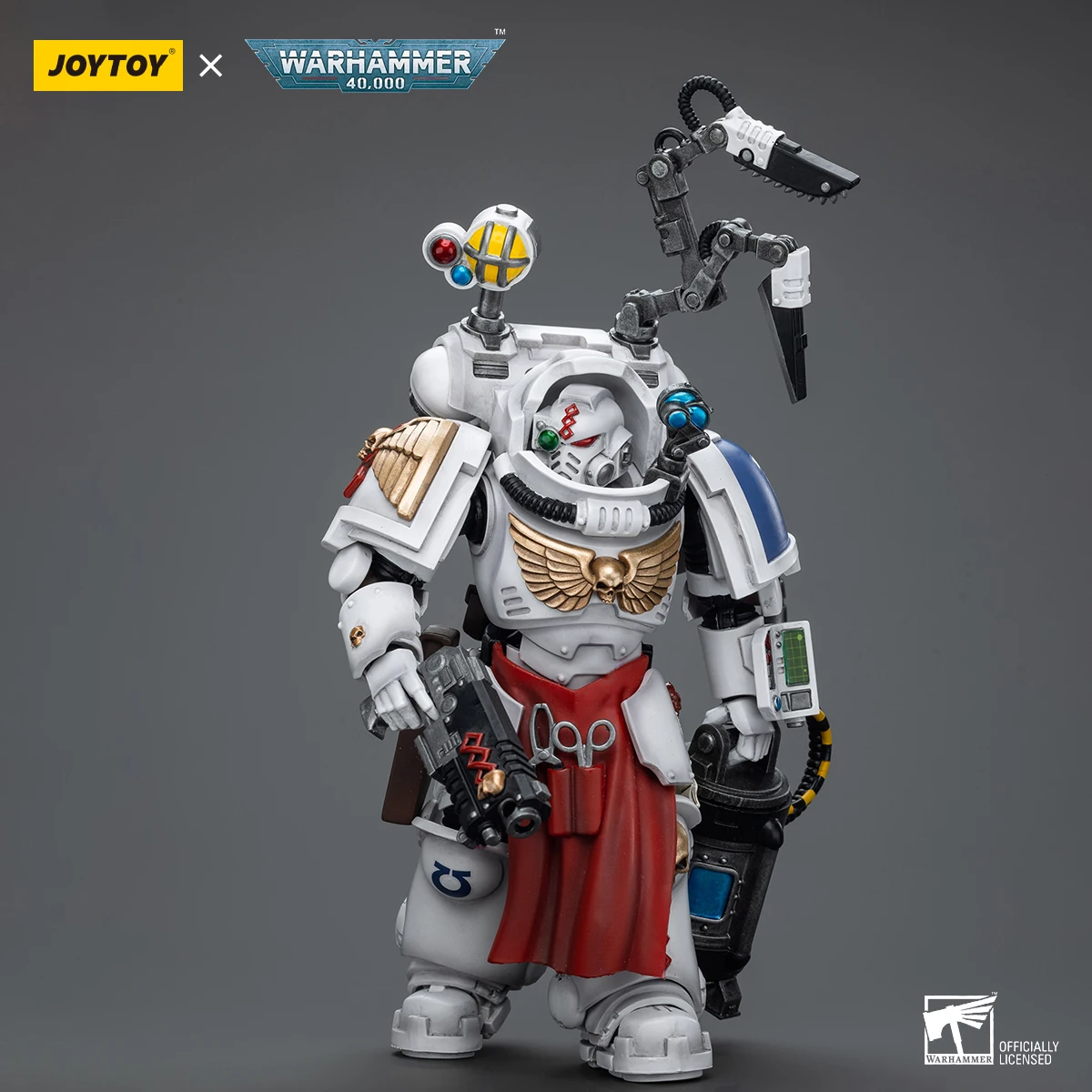 JOYTOY Warhammer 40K Uitramarines Action Figure 1/18 Apothecary Biologis Joint Movable Figurine Model Collector Statue Toys Gift