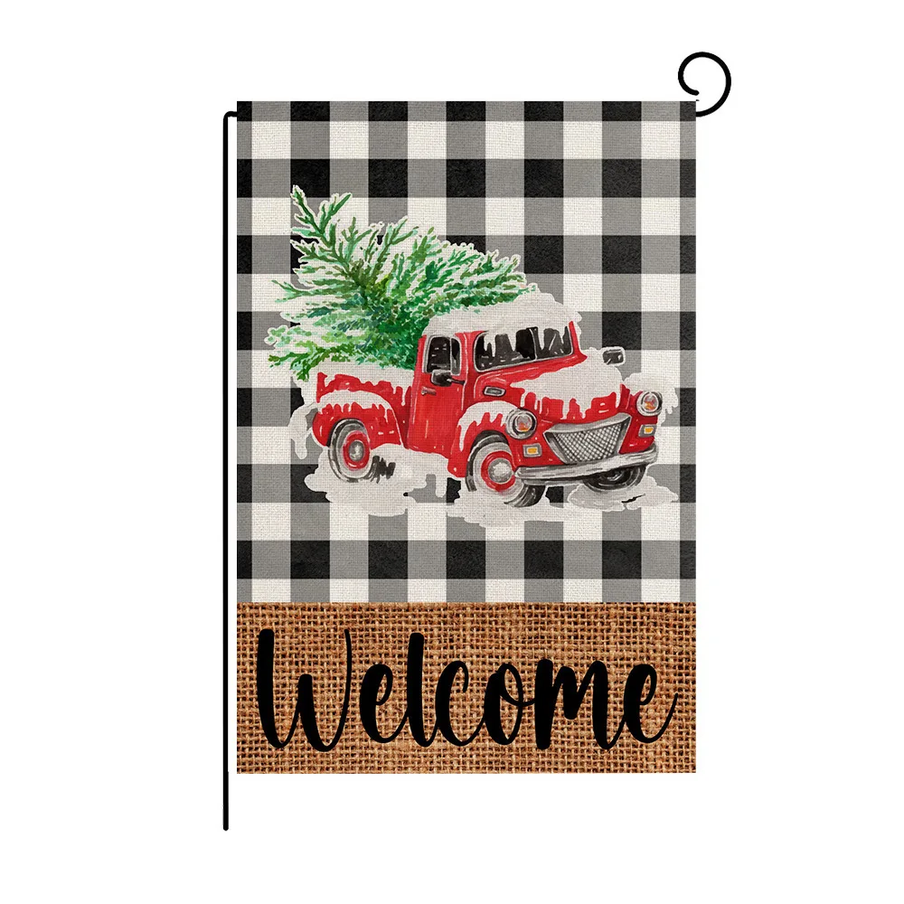 Christmas Garden Flags, Suitable for Outdoor  for Garden and Entrance Decoration 12inx18in As Well As Home Decoration Gifts.