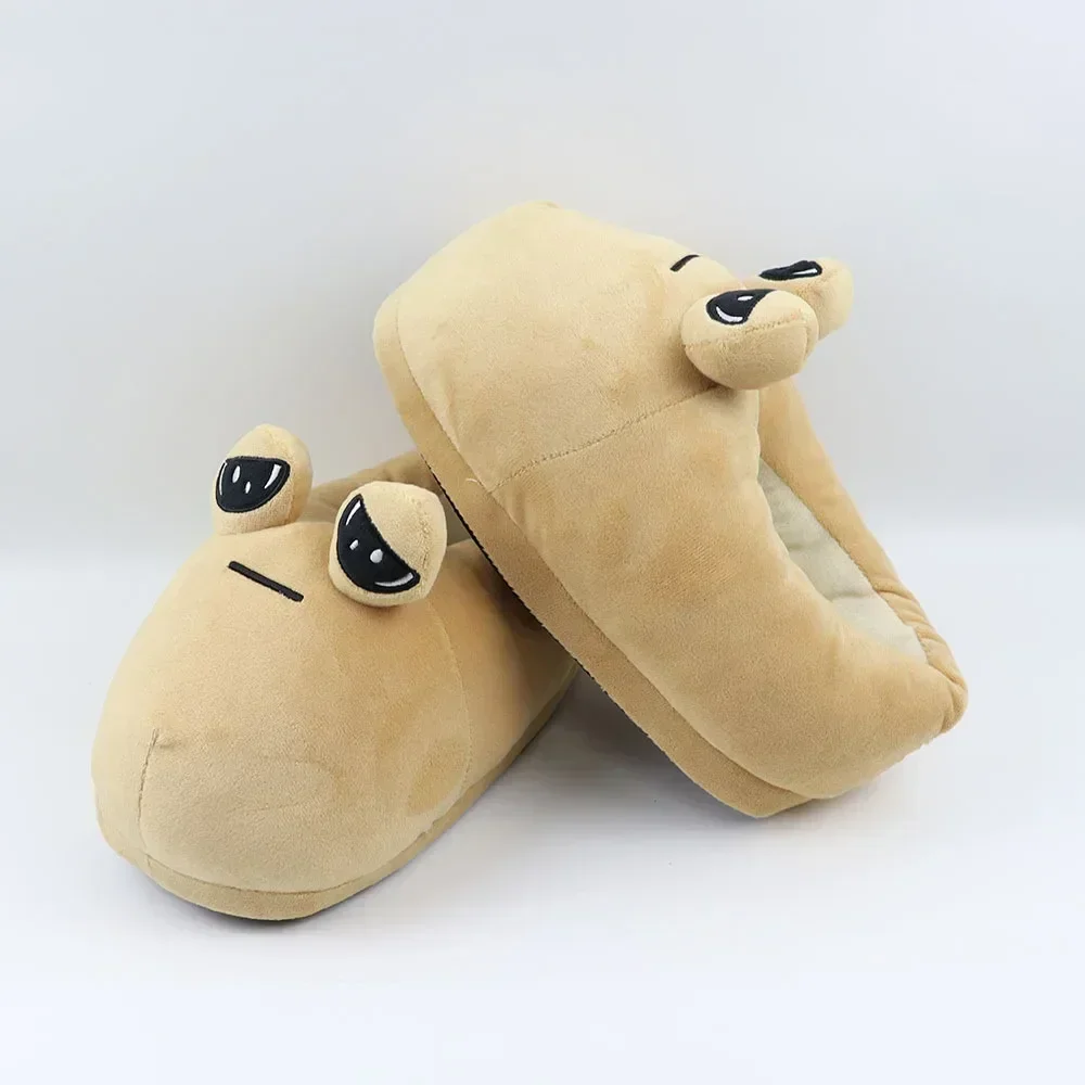 Pou Cartoon And Anime Characters Unisex Plush Slippers Soft And Comfortable Women Men Indoor Slippers