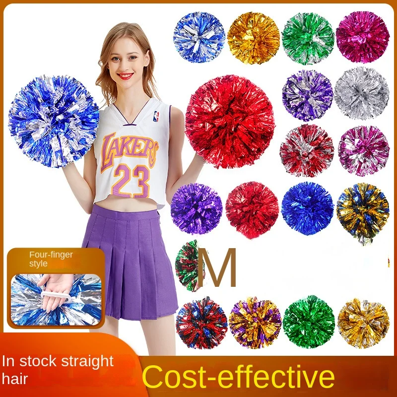 Pom Poms Cheerleader - Ball Handle Holding Cheerleading Handed Flower Cheering Props