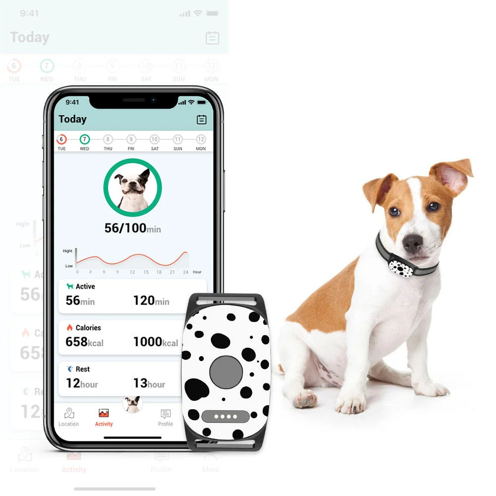 

STLFPet Smart GPS Tracker Mini Anti-Lost Waterproof Locator Tracker for Pet Dog Cat Collar Accessories
