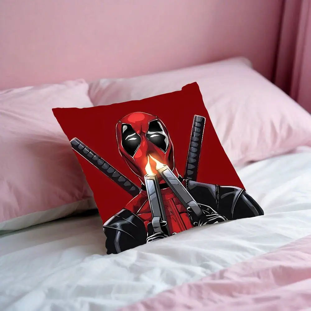 Classic-D-Deadpool-S Customizable Square Pillowcases, Stylish And Soft, Perfect For Beds, Cars, And Sofas.