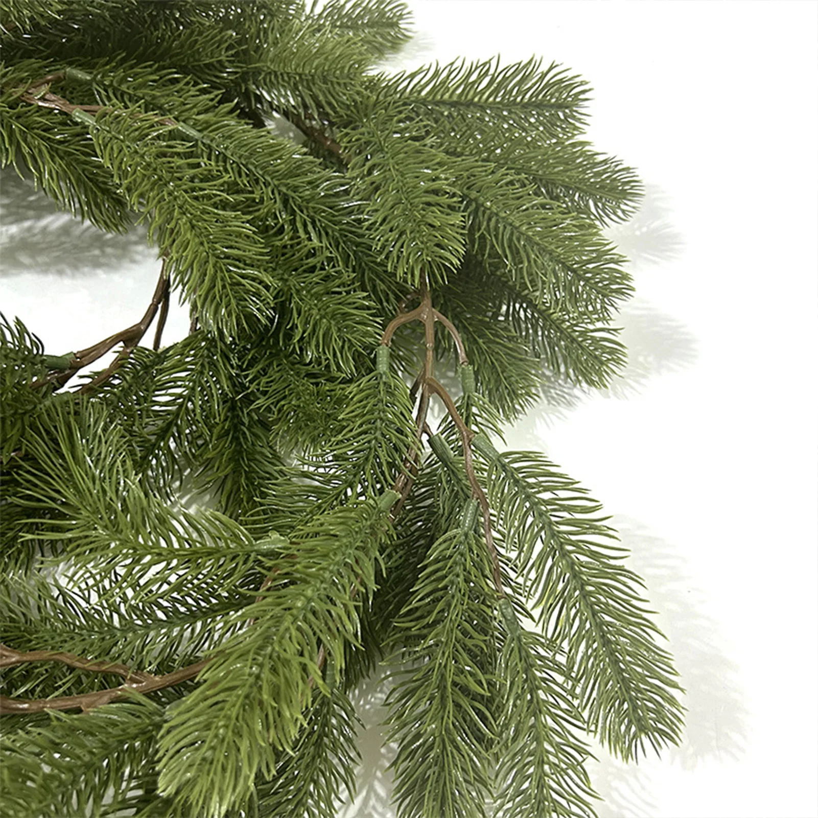 

2025 Christmas Decorations Artificial Simulated Green Norfolk Pine Branch Dining Table Fireplace Door Decor Rattan For Xmas