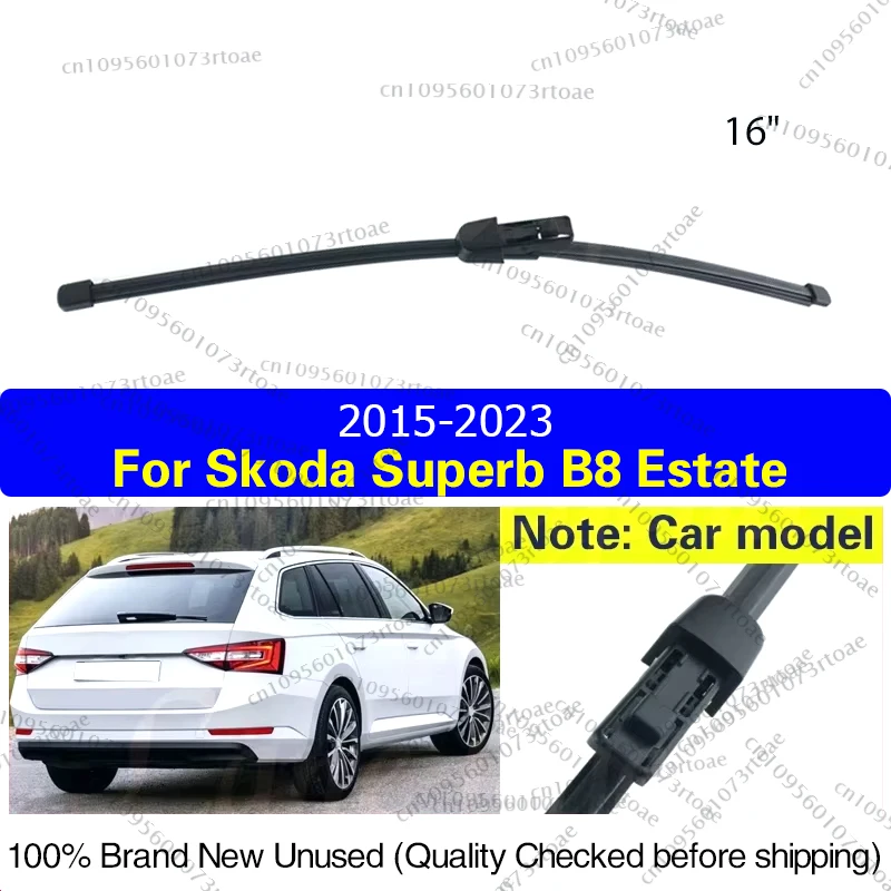

For Skoda Superb B8 Estate 2015-2023 16" Rear Wiper Blade Windshield Windscreen Tailgate Window Car Rain Brush 2020 2021 2022