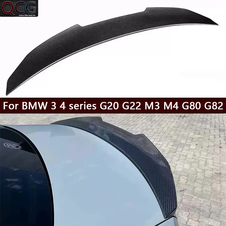 

For BMW 3 4 series G20 G22 M3 M4 G80 G82 Carbon Fiber Tail fins Rear Spoiler Duckbill Car Wing Retrofit the rear wing body kit