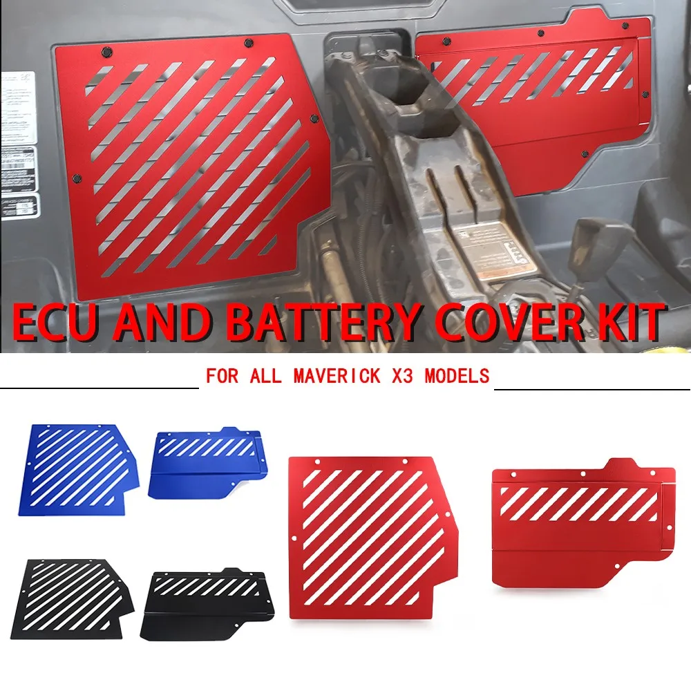 ECU And Battery Cover Kit Laser Cutting UTV Replacement Parts For Can Am Maverick X3 4x4 XRC Turbo DPS 2018-2020 CNC Accessories