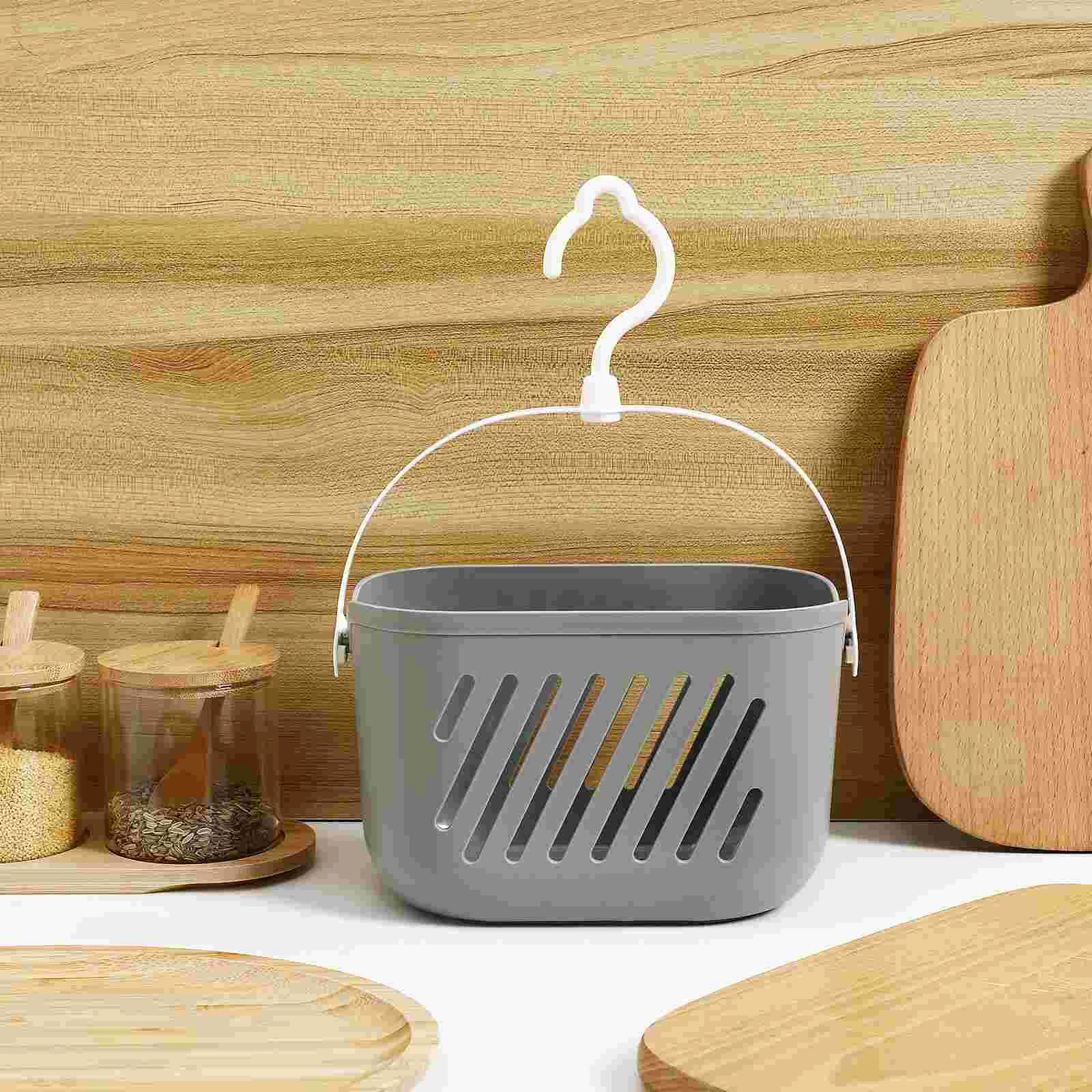 Kitchen Hanging Basket Storage Shower Hanger Holder Box Plastic Pp Wall Drainer Rack Shopping over Toilet Organizer