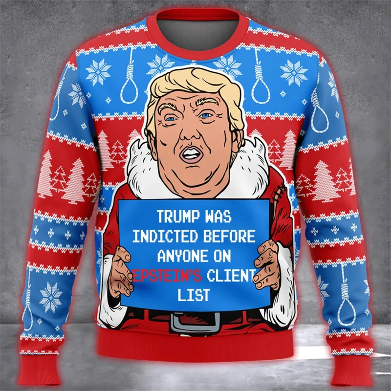 New Donald Trump  3D Printed Sweater Man Women Trump Funny Christmas Streetwear Sweatshirts Men Clothing Pullovers Sweatshirt